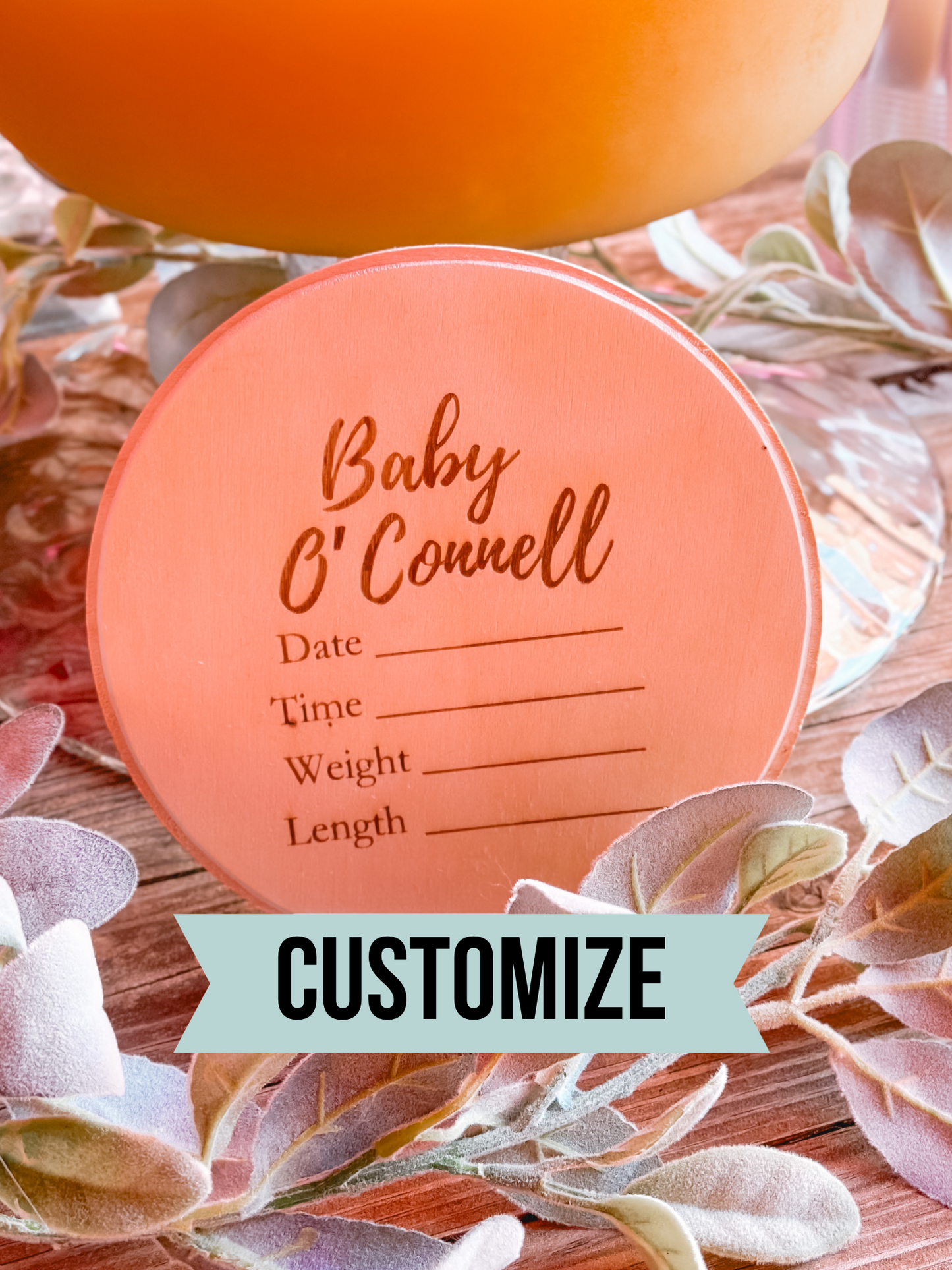 Custom Baby Announcement Wood Sign