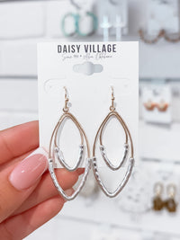 Layer MarquisMixed Metal Marquis Drop Earrings