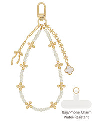 Clover Pearl Bag & Phone Charm