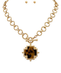 Tortoise Cross Necklace Set