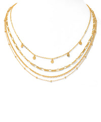 Disc & Chain Layered Necklace