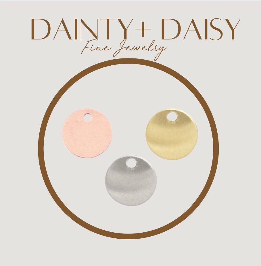 DAINTY ROUND DISC DROP CHARM