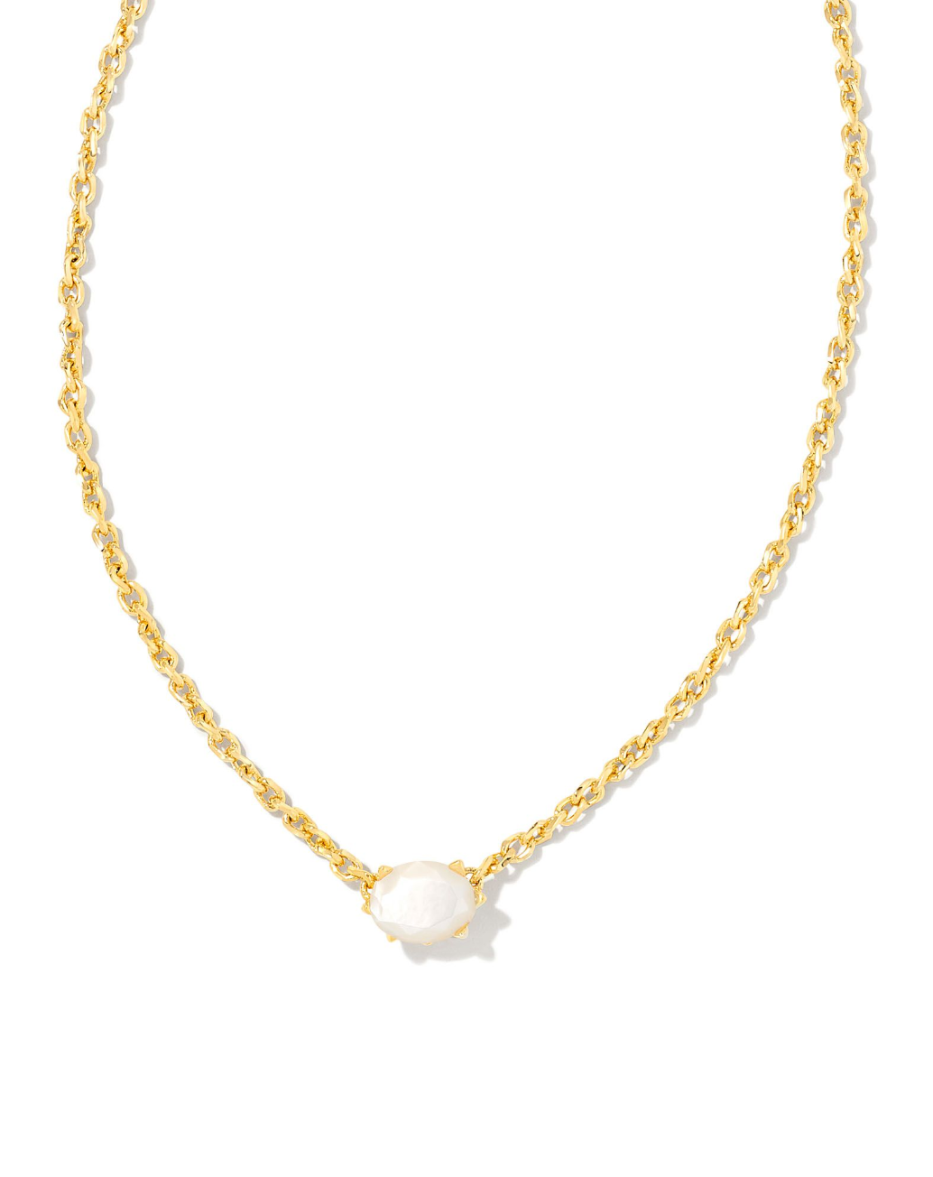 Cailin Pendant Necklace in Ivory Mother of Pearl | June