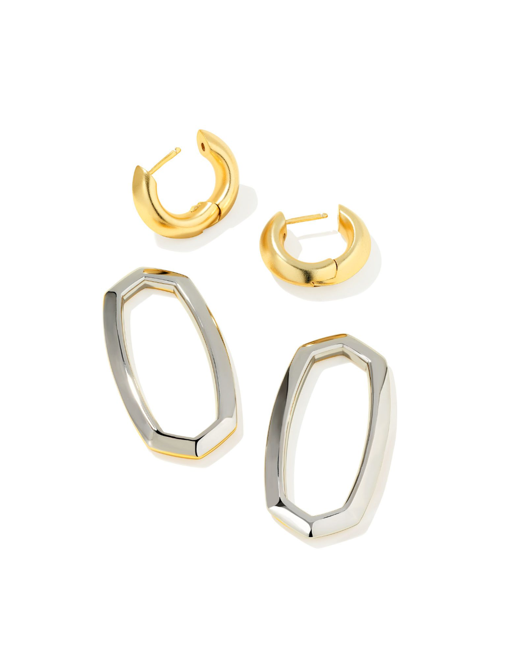 Danielle Link Earrings in Mixed Metal