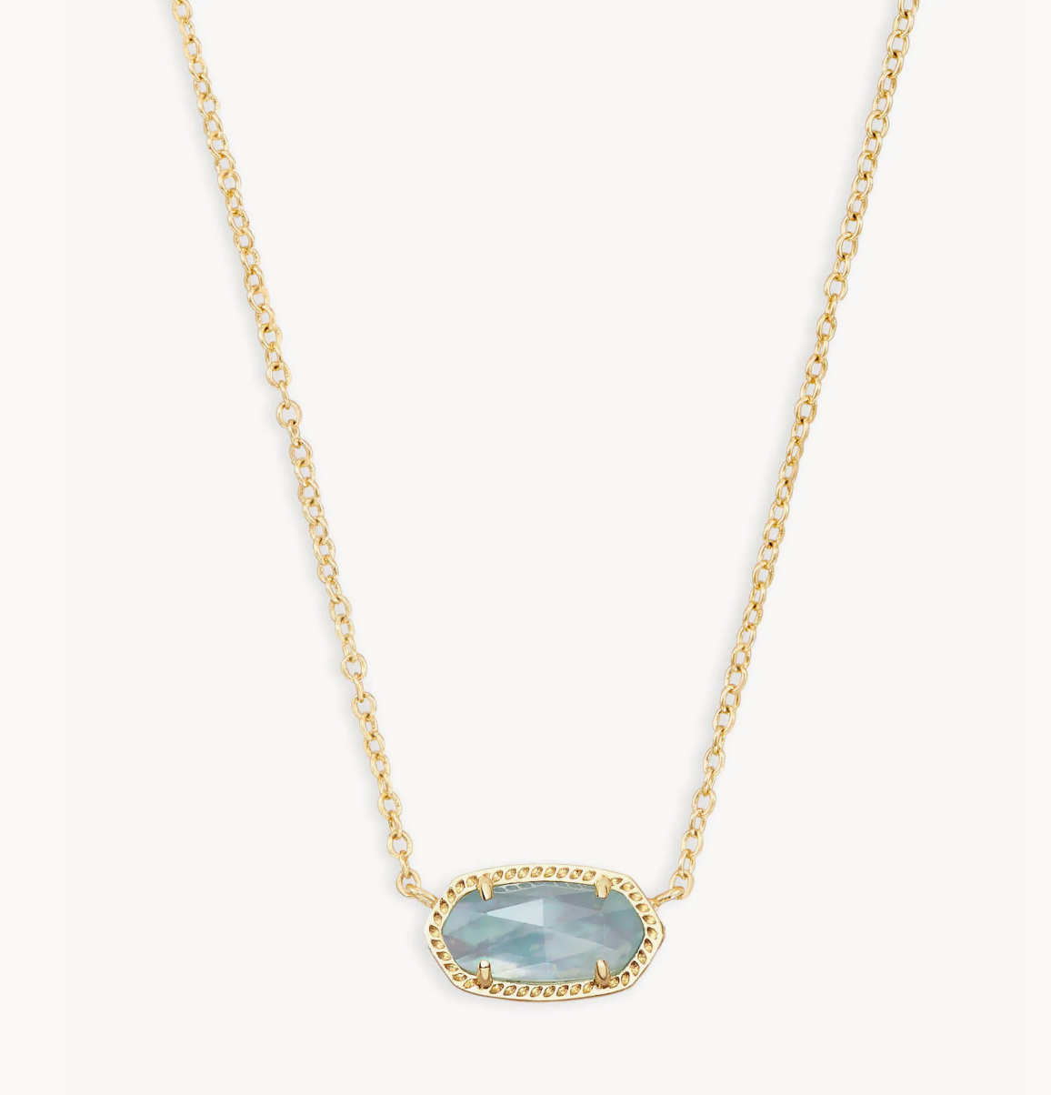 Elisa Pendant Necklace in Light Blue Illusion | March