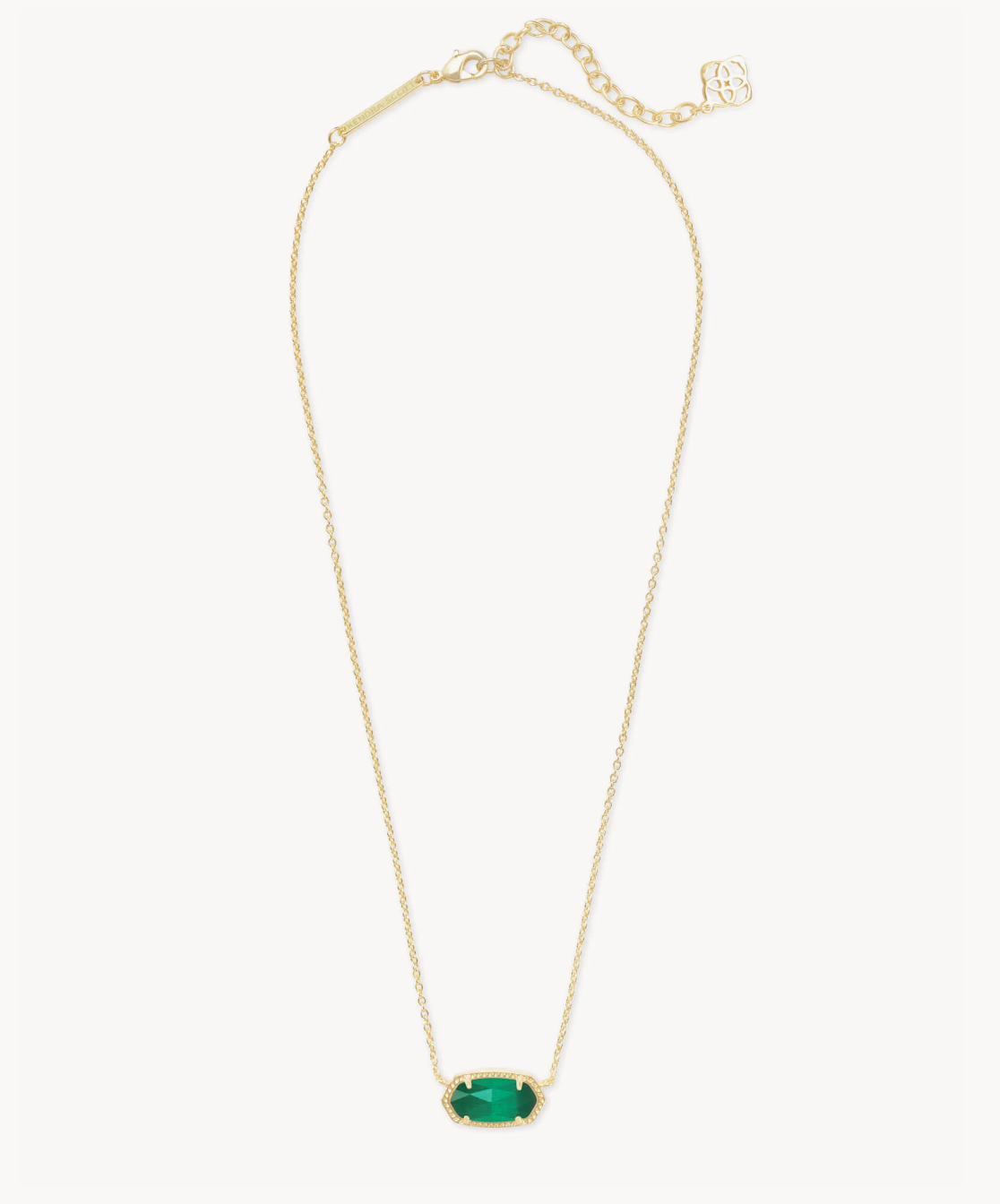 Elisa Pendant Necklace in Emerald Cats Eye | May