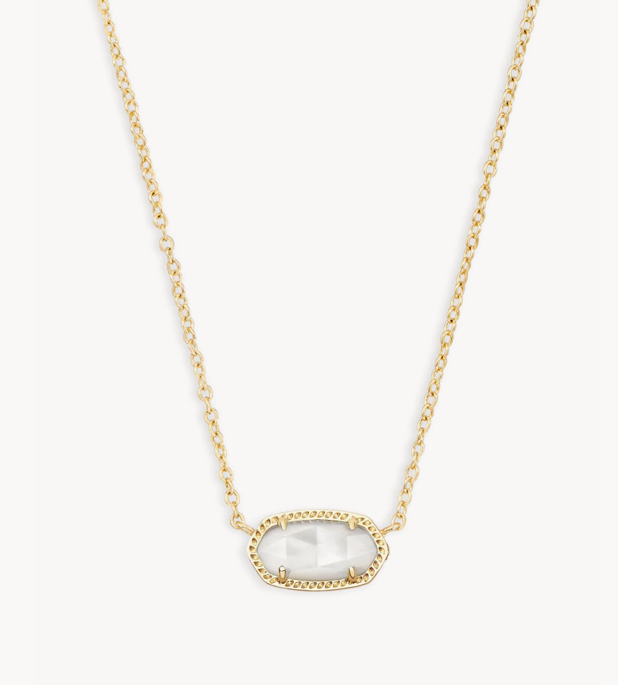 Elisa Pendant Necklace in Mother of Pearl | June