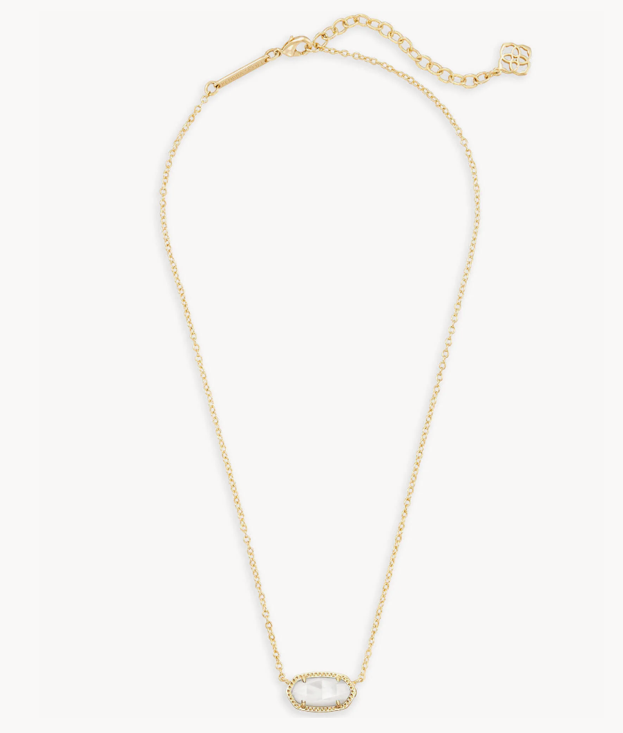 Elisa Pendant Necklace in Mother of Pearl | June