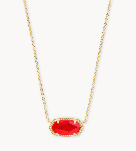 Elisa Pendant Necklace in Red Illusion | July