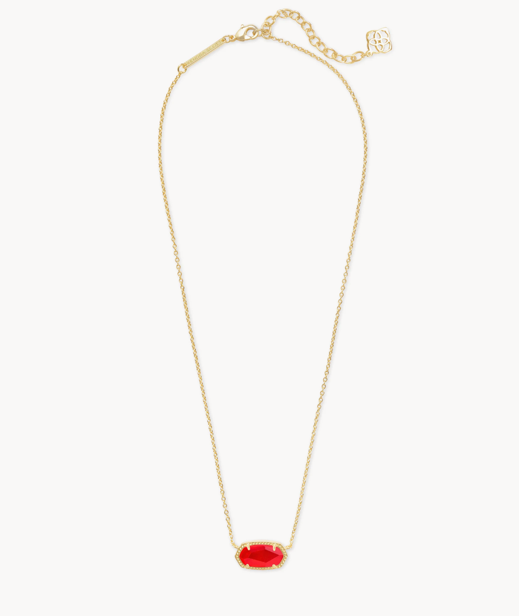 Elisa Pendant Necklace in Red Illusion | July