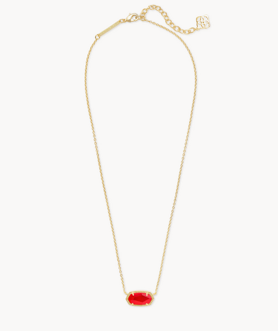 Elisa Pendant Necklace in Red Illusion | July