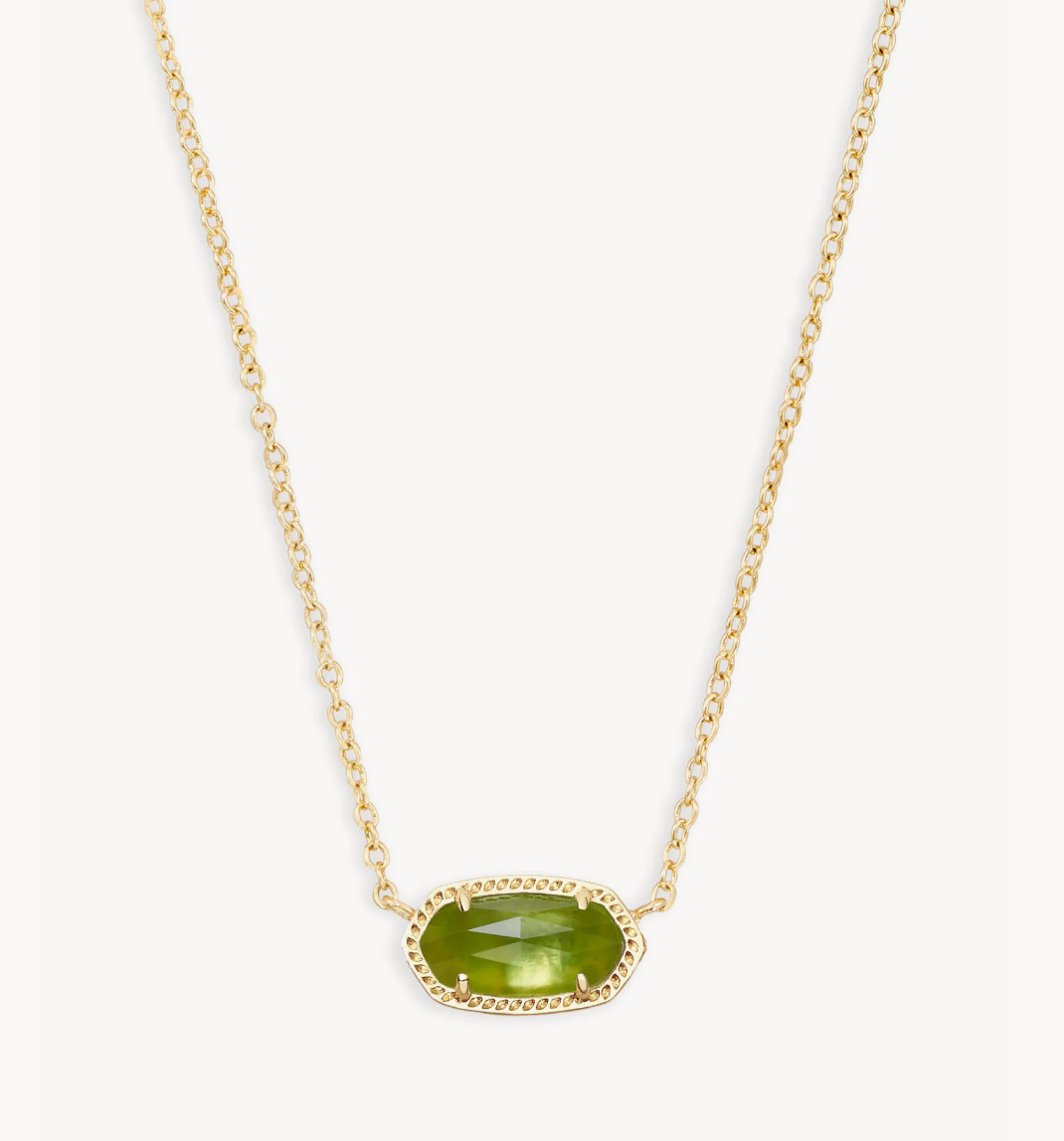 Elisa Pendant Necklace in Peridot Illusion | August