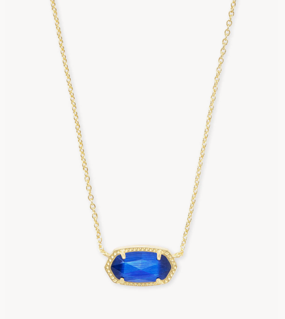 Elisa Pendant Necklace in Cobalt Cats Eye | September