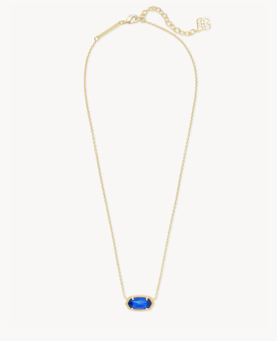 Elisa Pendant Necklace in Cobalt Cats Eye | September