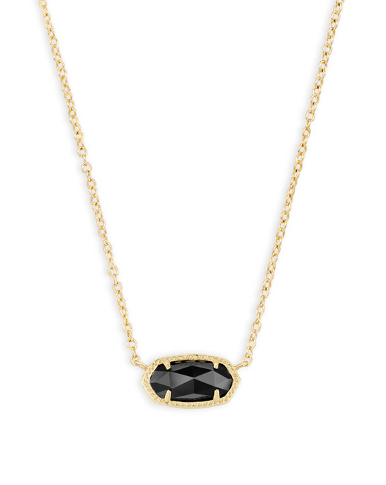 Elisa Pendant Necklace in Black