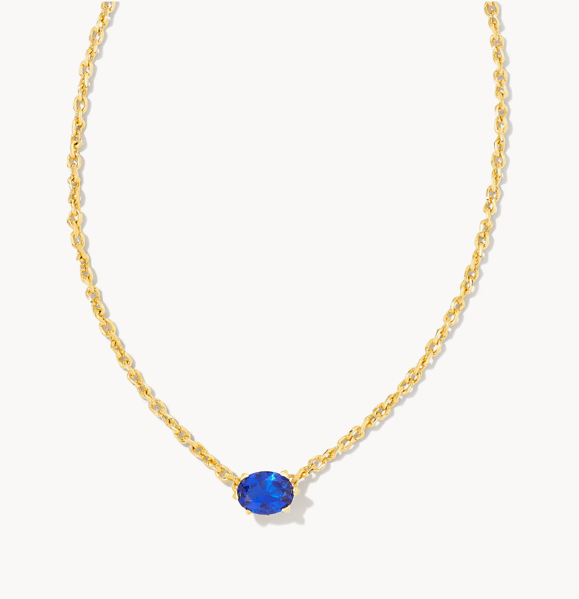 Cailin Pendant Necklace in Blue Crystal | September