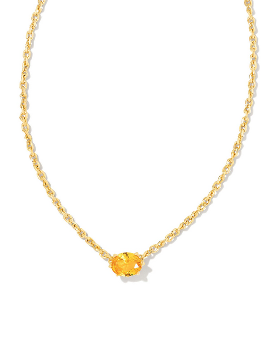Cailin Pendant Necklace in Golden Yellow | November