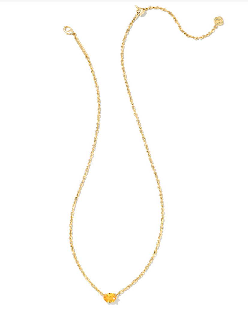 Cailin Pendant Necklace in Golden Yellow | November