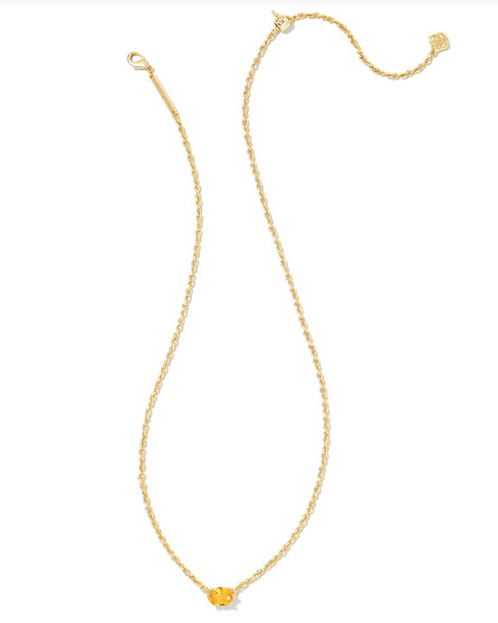 Cailin Pendant Necklace in Golden Yellow | November