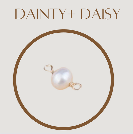 DAINTY FRESHWATER PEARL CONNECTOR CHARM
