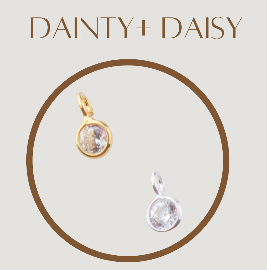 DAINTY CZ DROP CHARM