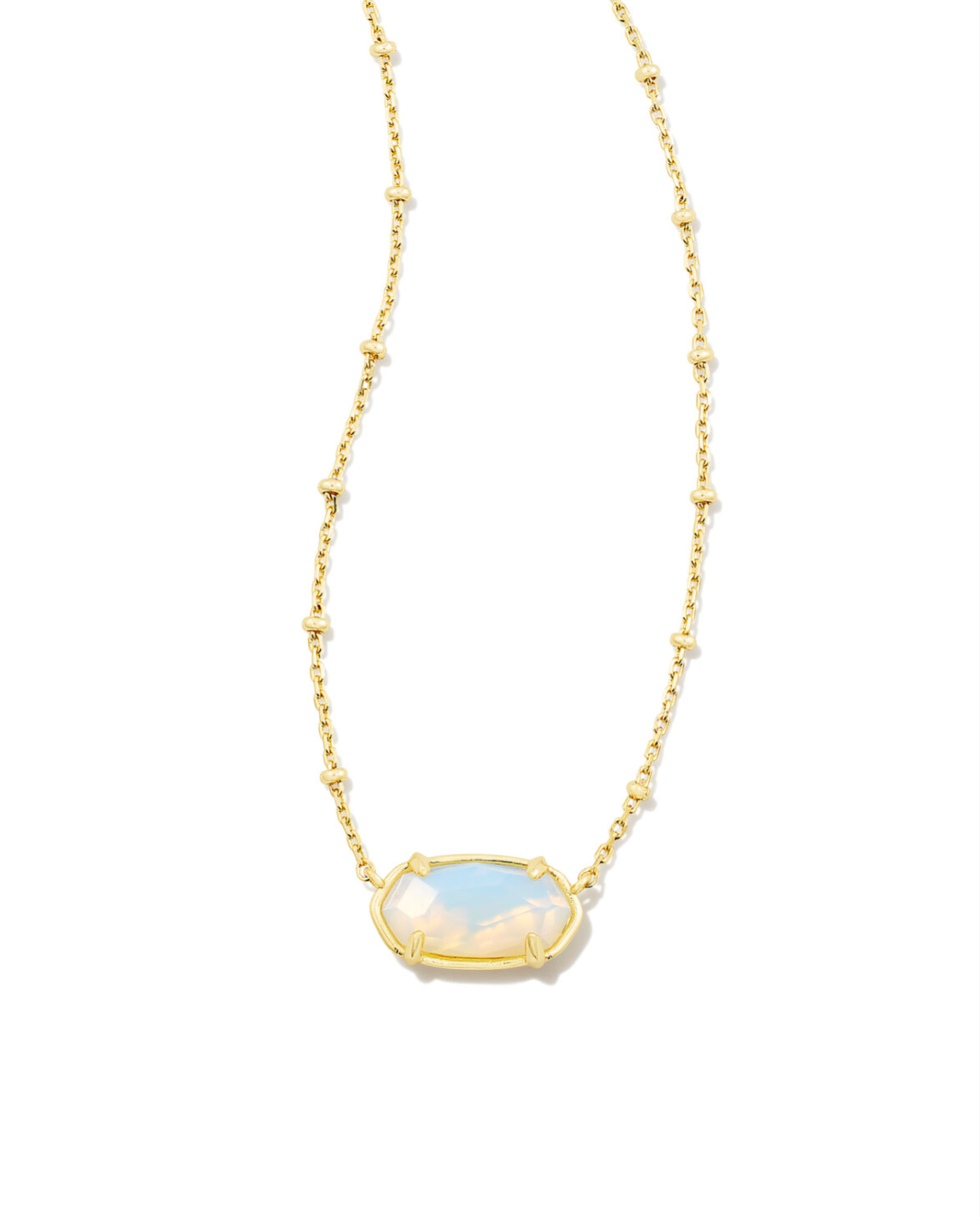 Faceted Elisa Pendant Necklace in Iridescent Opalite Illusion