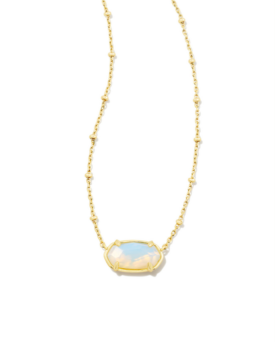 Faceted Elisa Pendant Necklace in Iridescent Opalite Illusion