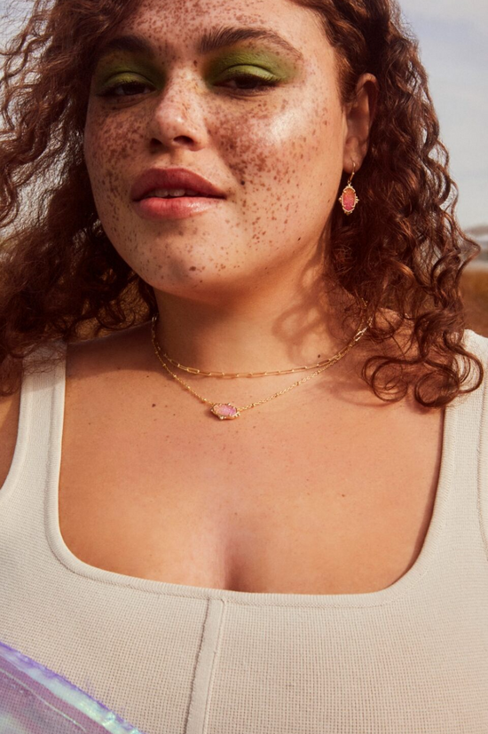 Elisa Petal Framed Pendant Necklace