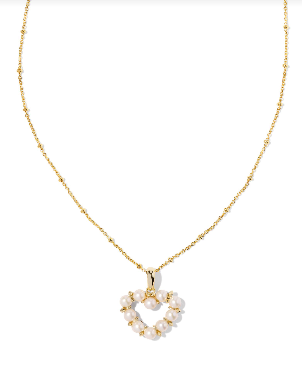 Load image into Gallery viewer, Ashton Heart Pendant Necklace in White Pearl
