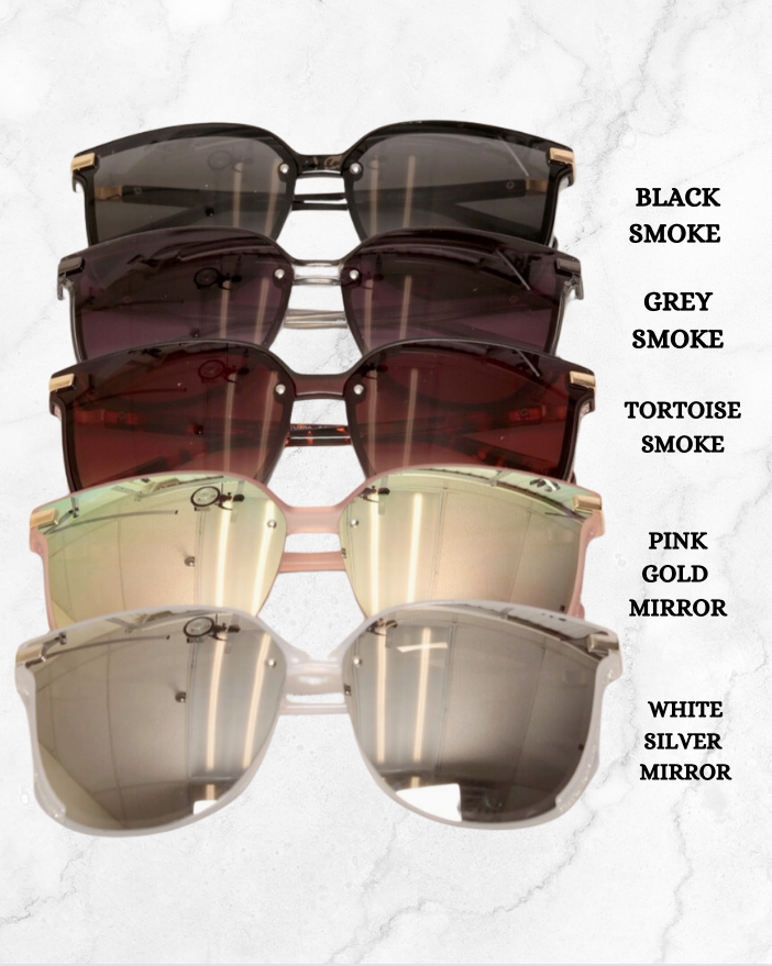 Square Glitter Detail Sunglasses