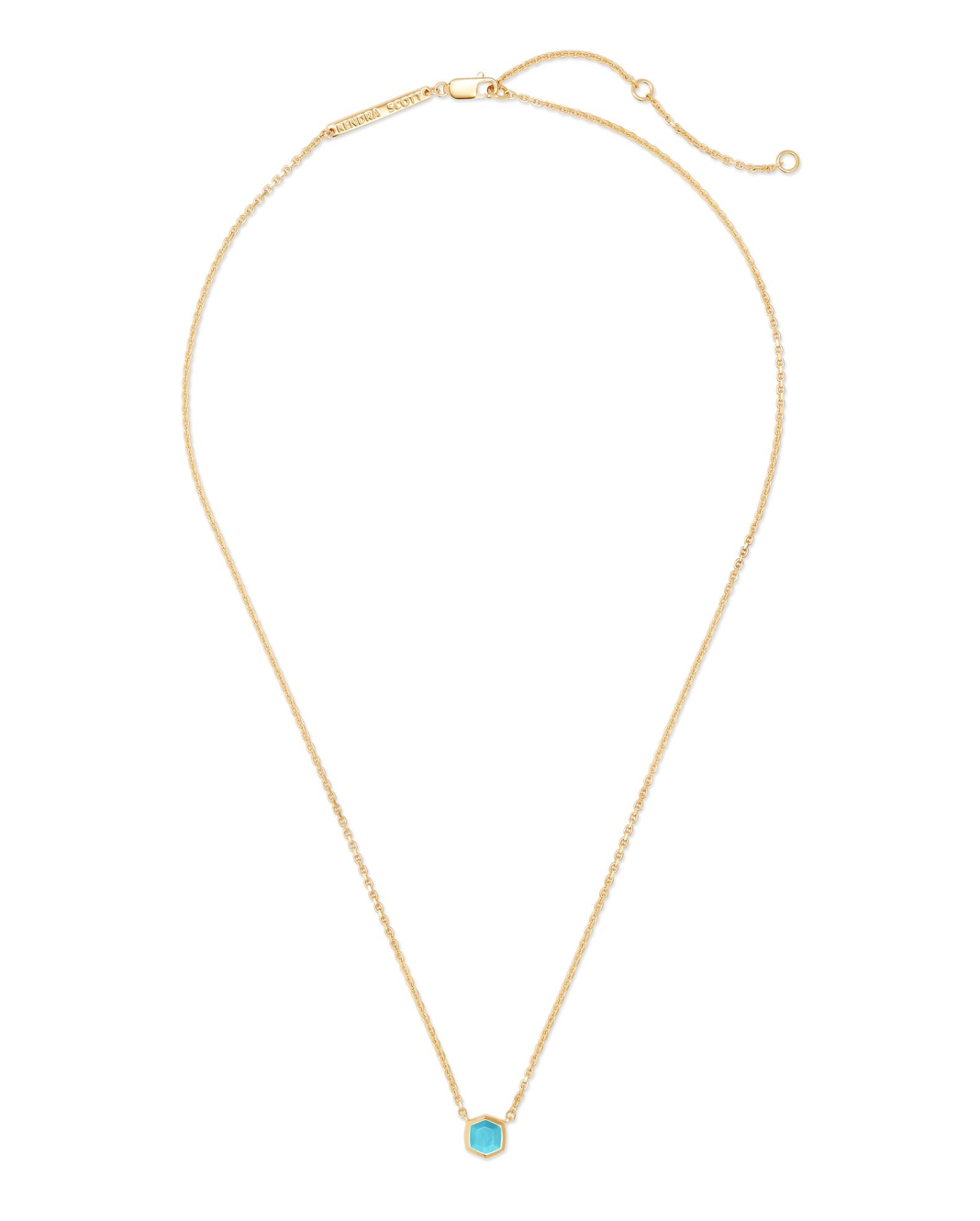 Davie Necklace in 18k Gold Vermeil Necklace in Turquoise | December