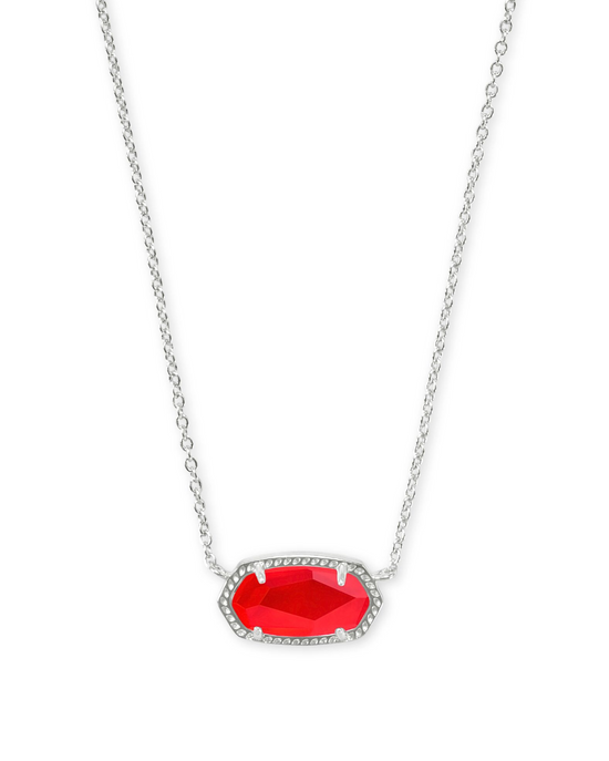 Elisa Pendant Necklace in Red Illusion | July
