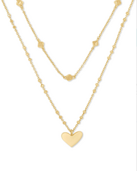 Ari Heart Multi Strand Necklace