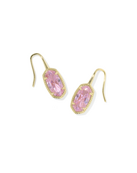 Lee Luxe Drop Earring in Gold Light Pink