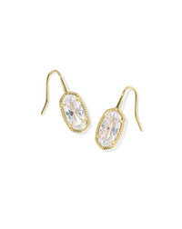 Lee Luxe Drop Earring in White Cz