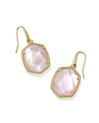 Daphne Drop Earrings in Pink Mother of Pearl