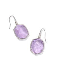 Daphne Drop Earrings in Silver Purple Amethyst