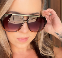Astrid Rectangle Polarized Hair-Friendly Sunglasses