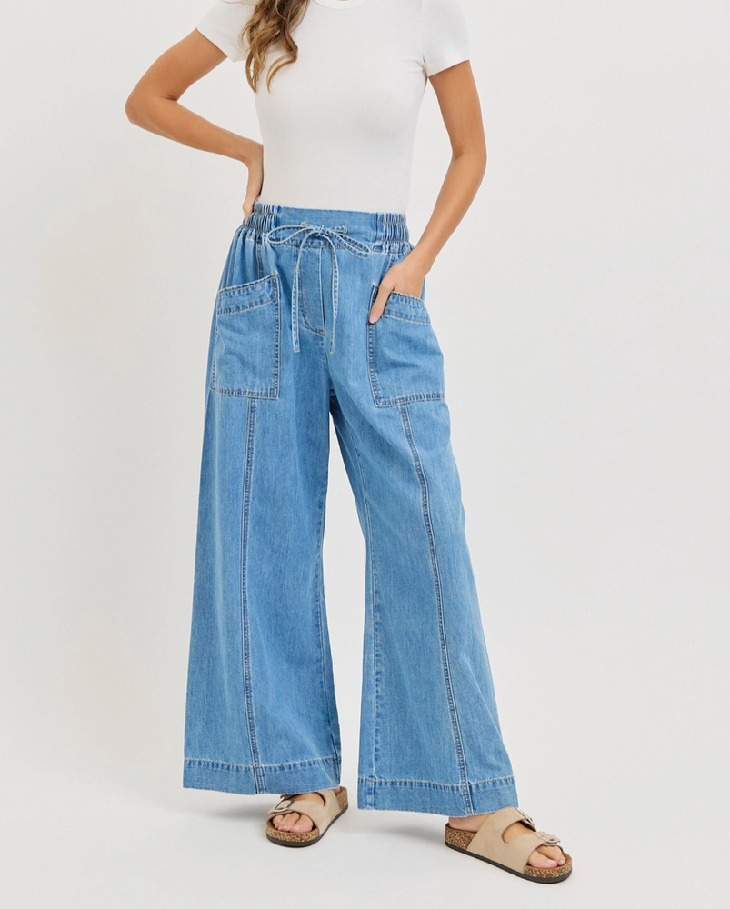 Just Wanna Be Her Wide Leg Denim Pant – Daisy Village
