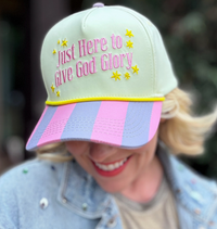 Just here to Give God the Glory Embroidered Baseball Cap
