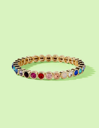 Rainbow Amore Round Crystal Stretch Bracelet