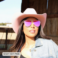 Shay Polarized Large Hair Friendly Aviator Sunglasses
