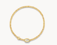 Emilie Stretch Bracelet in Dichroic Glass