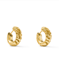Mikki Tiger Stripe Huggie Earrings