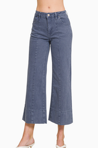 Vista View Seam Wide Crop Denim Jeans