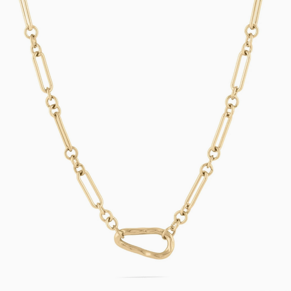 Statement Mixed Link Carabiner Necklace – Daisy Village