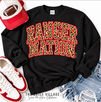 RANGER NATION LEOPARD BLACK GILDAN SWEATSHIRT