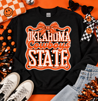 Oklahoma State Cowboys Polka Dot & Bows Black Gildan Sweatshirt