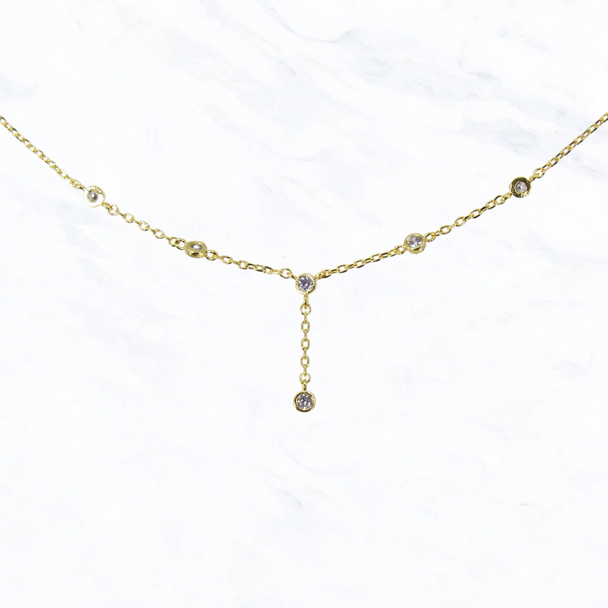 Dainty Diamond Drop Necklace