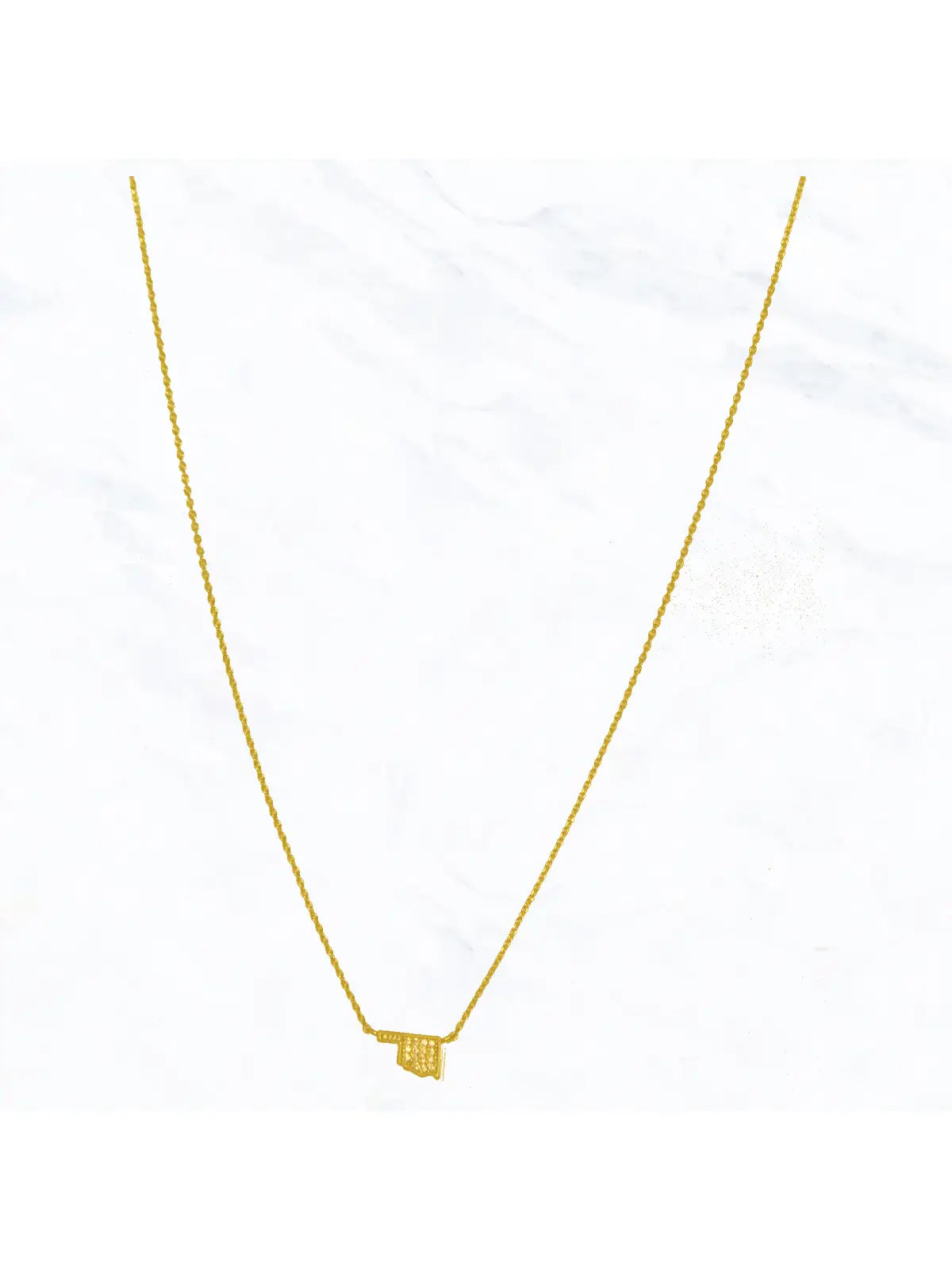 Dainty Gold Crystal Drop Necklace